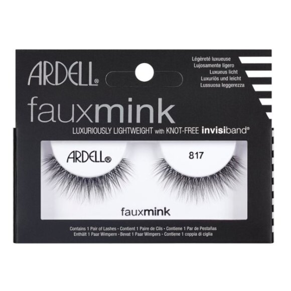 Ardell faux mink luxuriously lightweight black false lashes style 817 NEW NWT - Picture 1 of 11